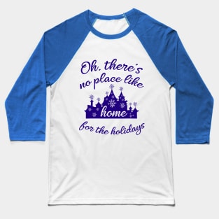 Castle Home for the Holidays in blue - Baseball T-Shirt